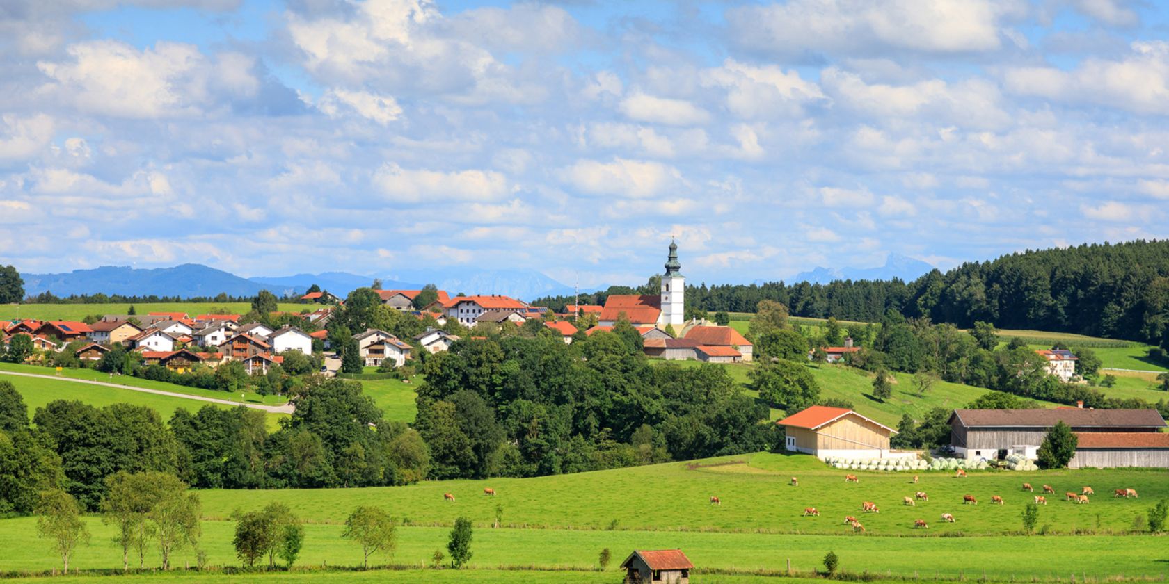 Blick auf Otting, © Tourist-Info Waginger See / Richard Scheuerecker Blick auf Otting, © Tourist-Info Waginger See / Richard Scheuerecker